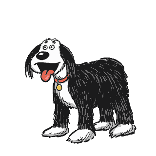 Farley trying to catch a flea on his back