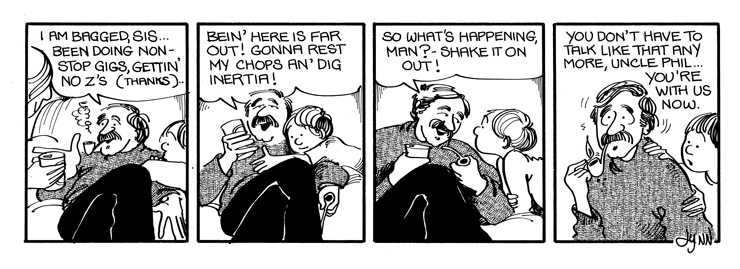 Phil speaks jazz language and Michael tells him he can stop.