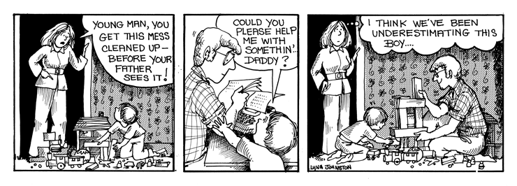 Michael manipulates John into playing with him so he doesn't have to clean up.